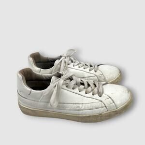 Sans Matin White Leather Low Top Sneakers Size EU 38
